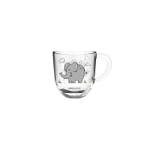 Kindertasse + Trinkglas Bambini 2er Set Grau - Glas - 1 x 1 x 1 cm