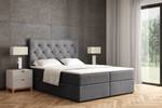 Boxspringbett ROMI Grau - Breite: 140 cm - H4