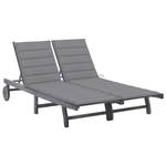 Chaise longue 3009264-2 Gris - Profondeur : 123 cm