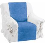 Sessel- und Sofaschoner 125256 Blau - Schiefer Dekor - Breite: 50 cm