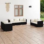 Garten-Lounge-Set (7-teilig) 3013635-15 Schwarz - Creme - Weiß