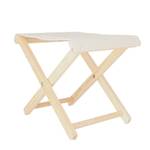 Klappbarer Hocker WH13350 Beige - Massivholz - 50 x 46 x 46 cm