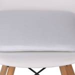 Coussins d'assise ROMEO (Lot de 4) Blanc - Textile - 35 x 2 x 35 cm