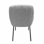 Fauteuil tissu gris chiné pieds métal Gris - Métal - 65 x 83 x 68 cm