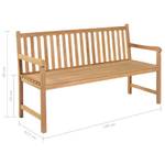 Banc de jardin Marron - Bois/Imitation - En partie en bois massif - 150 x 90 x 150 cm