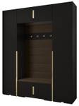 Garderobe Inova 1 Z13 Schwarz - Braun - Gold - Gold