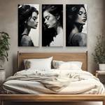 Set De Tableaux Portraits De Femmes 120 x 80 x 80 cm