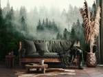 Fototapete Wald im Landschaft 3D Nebel