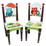 Kinderset von 2 Stühlen TD-11740A Blau - Massivholz - 28 x 68 x 30 cm
