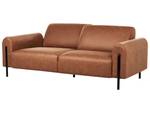 3-Sitzer Sofa ASKIM Schwarz - Braun - Sandbraun