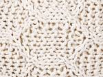 Pouf TRIMAN Beige - Blanc - Fibres naturelles - 50 x 35 x 50 cm