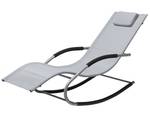 Chaise longue CARANO Noir - Gris - Gris lumineux - Argenté