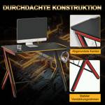 Gamingtisch 836-206V01 Braun - Holzwerkstoff - 55 x 75 x 105 cm