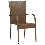 Garten-Essgruppe (3-teilig) 3013183 Braun - Kunststoff - Polyrattan - 45 x 45 x 45 cm