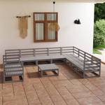 Garten-Lounge-Set (11-teilig) 3009707-1 Grau - Massivholz - Holzart/Dekor - 70 x 30 x 70 cm