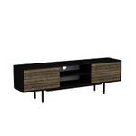 Tv-Schrank Apollo, Lowboards Schwarz Schwarz - Eiche