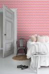 papier peint chevrons 7040 Rouge