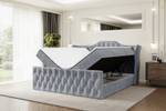 Boxspringbett VILA-Z Hellgrau - Breite: 140 cm - H4