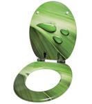 WC-Sitz mit Absenkautomatik Green Leaf Grün - Holzwerkstoff - 38 x 6 x 47 cm