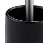 2 x WC-Garnitur Keramik schwarz Schwarz - Silber - Keramik - Metall - Kunststoff - 10 x 36 x 10 cm