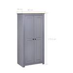 Kleiderschrank 298754 Grau - Breite: 80 cm