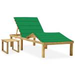 Chaises longues avec table Vert