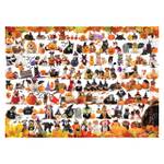 Puzzle Halloween Welpen und Kätzchen Papier - 26 x 6 x 36 cm