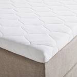 Boxspringbett FLORINDA Beige - Massivholz - Textil - 182 x 110 x 208 cm