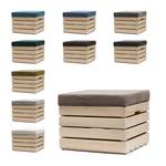 Sitzhocker mit Stauraum NATURE  3er Set Beige