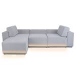 Ecksofa Phoenix (mit LED-Beleuchtung) Grau - Textil - 302 x 87 x 183 cm