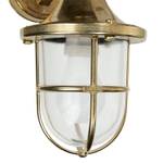 Wandlampe SANTORIN Messing - Graumetallic - Durchscheinend - 14 x 27 x 22 cm - Durchmesser: 14 cm - Durchmesser Lampenschirm: 14 cm