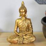 Sanci Buddha-Statue Gold - Polyrattan - 8 x 18 x 13 cm