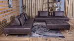 Ecksofa WIOLO Modulsofa Leder mit Hocker