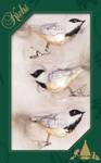 Glasvögel (Meise) auf Clip 11cm Glas - 3 x 6 x 8 cm