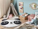 Tapis enfant PANDA Noir - Blanc - Textile - 120 x 120 x 120 cm