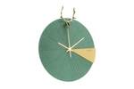 Design Wanduhr THE TURQUOISE DEER. Grün - Holzwerkstoff - Metall - 40 x 47 x 2 cm