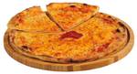 Pizza-Teller, Pizzabrett, Servierbrett Beige - Bambus - 32 x 2 x 32 cm