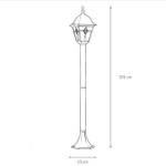 Lampadaire d'extérieur SALZBURG Doré - Gris métallisé - Argenté / Gris - Gris argenté - Hauteur : 103 cm