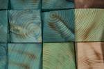 Holzbild Oceanic Colours Blau - Holz teilmassiv - 98 x 55 x 7 cm