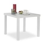 Table d'appoint blanche carrée Blanc - Bois manufacturé - 55 x 45 x 55 cm