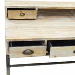 Bureau en bois et métal Beige - Métal - 100 x 1 x 60 cm