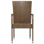 Garten-Essgruppe (3-teilig) 3013183 Braun - Kunststoff - Polyrattan - 45 x 45 x 45 cm