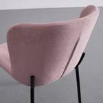 Stuhl NOEMI Pink - Metall - Massivholz - Textil - 46 x 79 x 56 cm