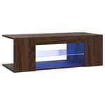 TV-Schrank mit LED-Leuchten D484 Eiche Schwarzbraun Dekor