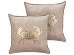 Coussin décoratif BOSSIELLA Beige - Doré - Taupe - Nombre de pièces dans le lot : 2