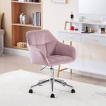 Schreibtischstuhl Spencer Schwarz - Hellrosa - Pink - Silber