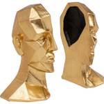 Buchstütze Face Gold - Kunststoff - 16 x 24 x 12 cm