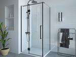 Paroi douche avec porte PRINCETON Noir - Métal - 80 x 190 x 100 cm