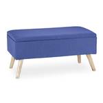 Banc rembourré avec espace de rangement Bleu - Marron clair