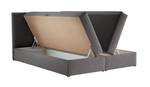 Boxspringbett TREZO 2 180 LS98 Grau Grau - Holzwerkstoff - 186 x 104 x 206 cm